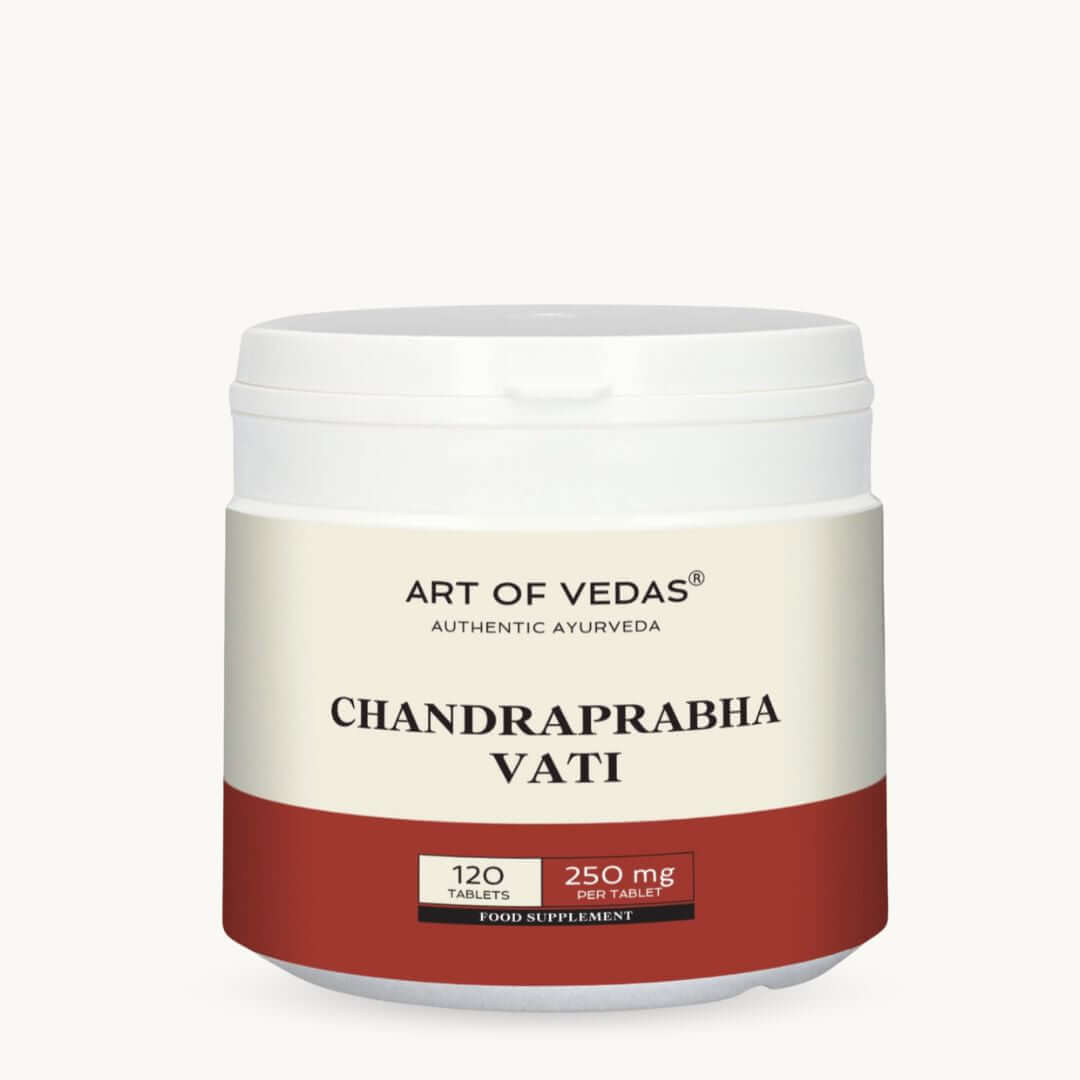 Art of Vedas Chandraprabha Vati 120 Tablets 250mg - Ayurvedic Food Supplement for Urinary and Metabolic Health