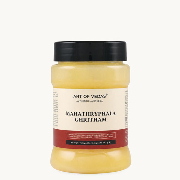 Art of Vedas Maha Triphala Ghritham, klassiskt ayurvediskt ghee: Amla, Haritaki, getmjölk. Burk om 150 g