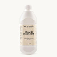 Art of Vedas, Ekologisk sesamolja, 1 Liter, klassisk ayurvedisk beredning